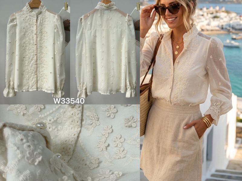 Nadia bomulls bluse