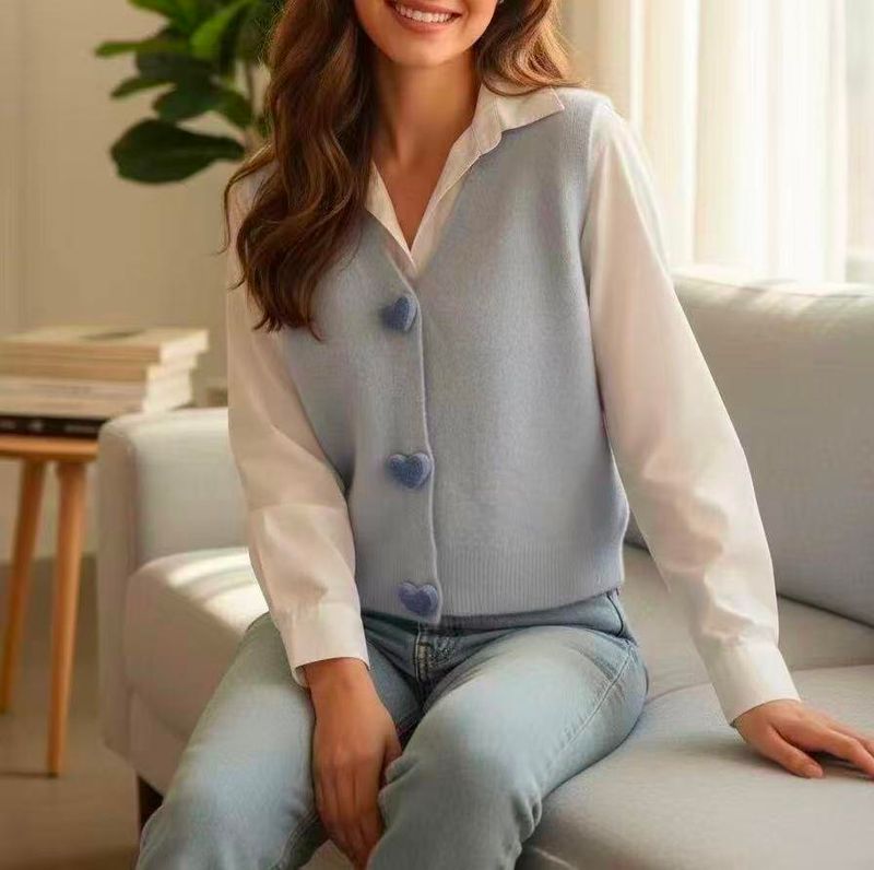 Vest blå