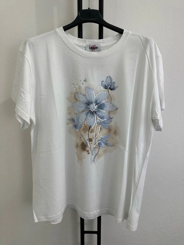 Annika tshirt blomster brun
