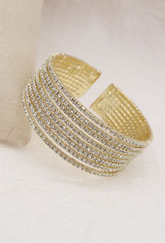 Skimrende rhinestone-armbånd 