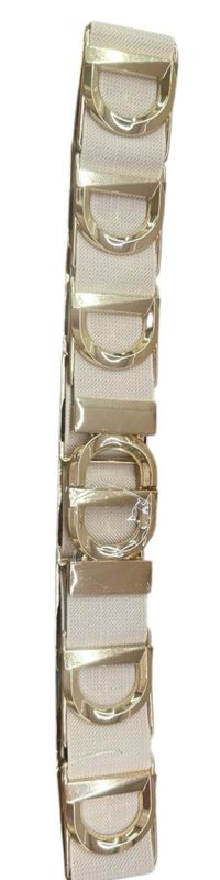 Strikk belte beige 4 cm