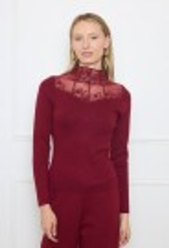 Cassie topp burgunder