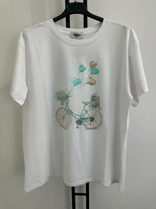 Sykkel tshirt turkis