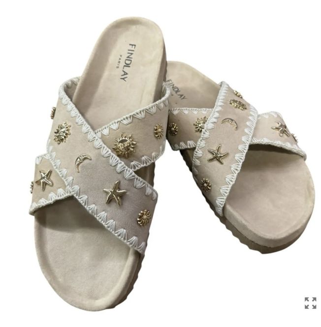 Hovedbilde Beige sandal med sjøpynt