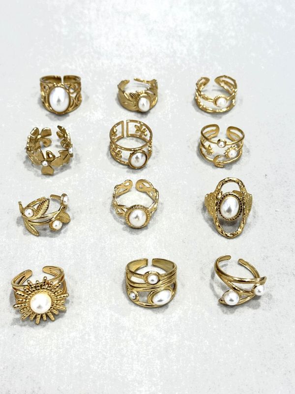 Assorterte ringer hvit