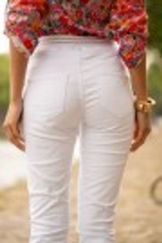 Sienna Capri Hvit Bukse 