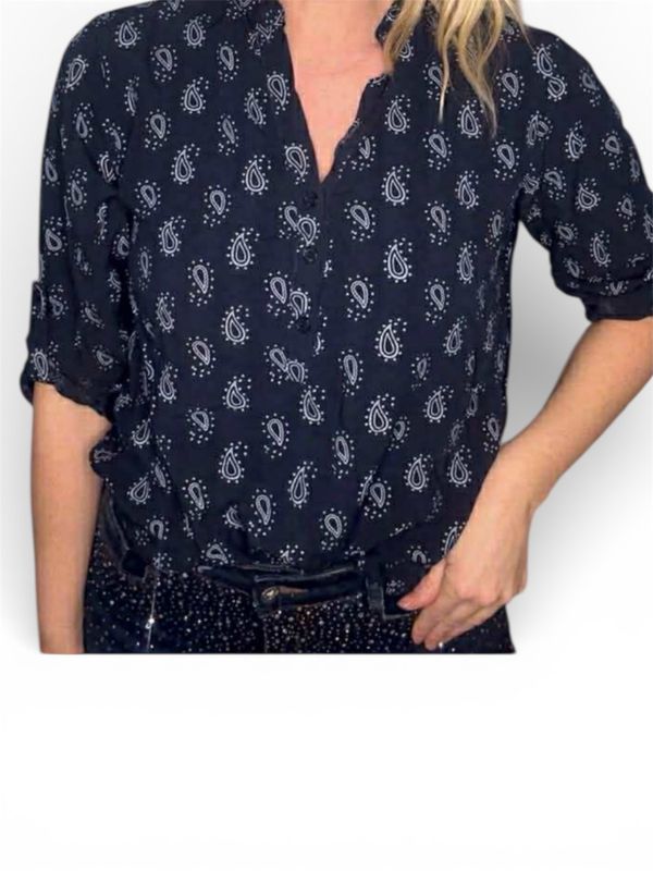 Paisley mønstret bluse l/xl