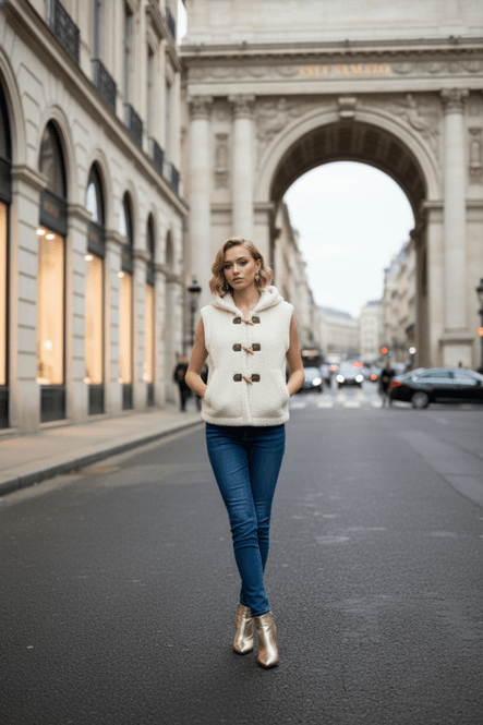 Hovedbilde Teddy Vest Creme