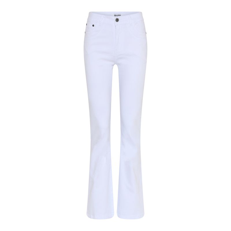 Patti Bootcut Button Hvit