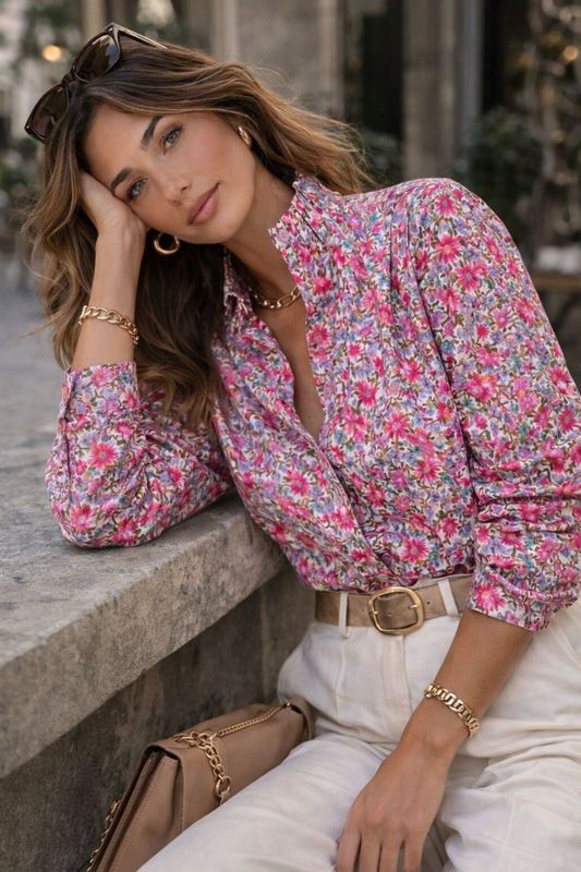 Rita bluse rosa