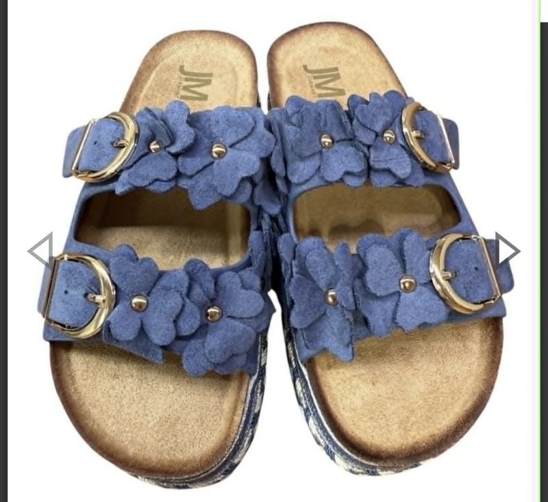 Sandal blå blomst 